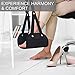 Travel Airplane Footrest Foot Hammock, Foot Rest Under Desk Protects The Leg from Swelling and Soreness, Airplane Travel Accessories with Portable Drawstring, Eye Mask and Earplugs (Black)