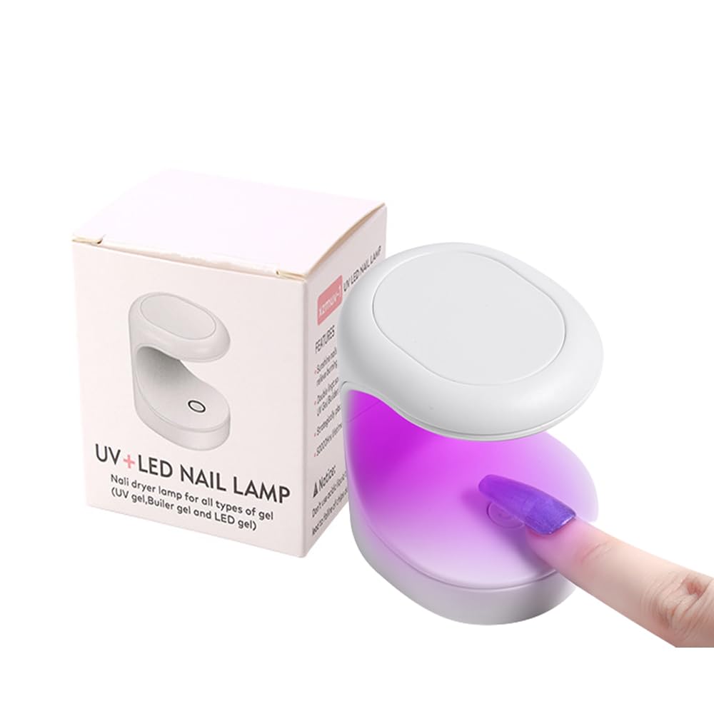 Mini LED Nail Lamp,Portable UV Lamp for Gel Nail Polish,Curing Lamp Quick Nail Dryer,Cute Size for Nail Design DIY Manicures,for Nail Artist Beginner Women Girls at Home Or Salon