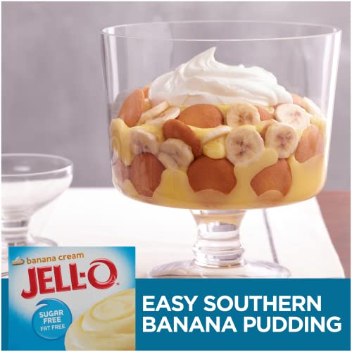 JellO Sugar Free Banana Cream Instant Pudding & Pie Filling Mix 0.9 oz