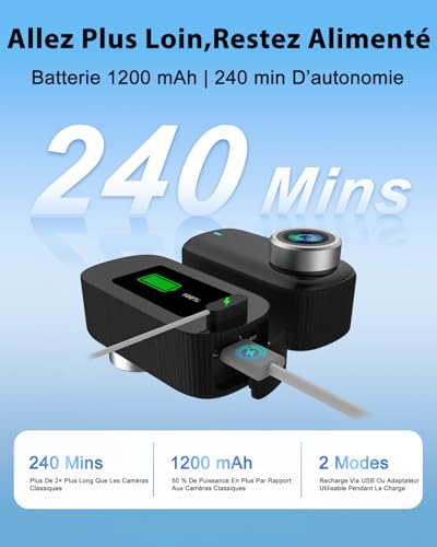 Bextgoo Mini Camera Vlog POV WiFi 4K Action Cam with 64GB Card, Waterproof IP65 Motorcycle Camera, Portable Mini Camera with Battery Life up to 240 Minutes
