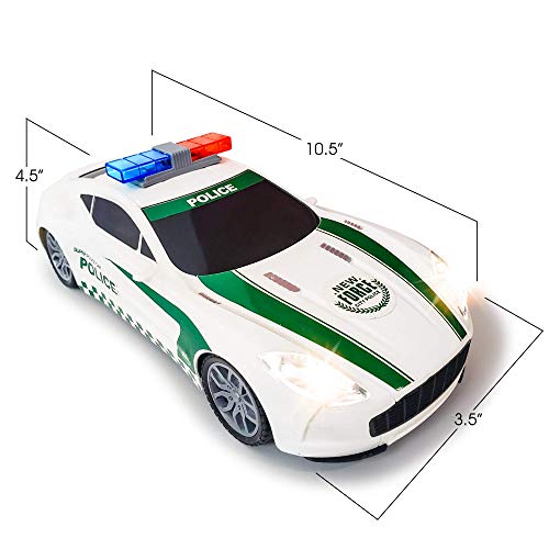 ArtCreativity LightUp Police Car with LED Headlights, Taillights and