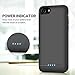 Battery Case for iPhone 8/7, 6000mAh Portable Rechargeable Battery Pack Charger Case for Apple iPhone 8 iPhone 7 [4.7 Inch] Extended Charging Case Protective Power Bank Backup Cover - Black
