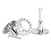 HOSL 10PCS Diamond Shape Crystal Glass Cabinet Knob Cupboard Drawer Pull Handle/Great for Cupboard, Kitchen and Bathroom Cabinets, Shutters (30mmSilver)
