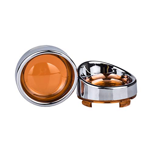 TUINCYN Chroom/zilver motorfiets richtingaanwijzers Vizierstijl met oranje lensafdekking voor Harley Sportster 883 1200… - Image 6