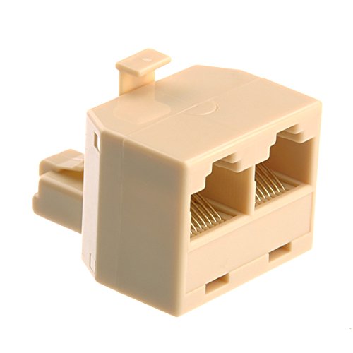 Pixnor RJ45 8-pin 1 Female to 2 Female Ethernet Network Cable Extension Coupler Connector