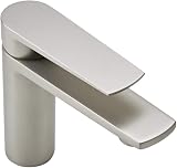 Milano Hunston Mono Basin Mixer Tap Lever Handle Brushed Nickel Single Hole view 4