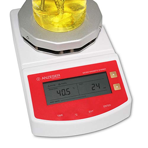 ANZESER Magnetic Hotplate Stirrer Set with LCD Digital Automatic Constant Temperature 110V Heating Plate for Lab, 2000mL Capacity, 110V