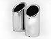GOOACC New Fashion Auto Parts Chrome Stainless Steel Exhaust Muffler Tip Pipes for VW Volkswagen JETTA 2009-2016