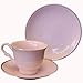 Princess Pink Pattern Fine China Cupcake Plates for Children's Tea Parties Set of Four