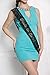 Embroidered Lace Bride to Be Bachelorette Sash - Black