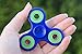 Spinfinity Advanced Hand Spinner w/ Hybrid Ceramic Bearing (not 3D printed) - Good for Concentration, Stress Relief, ADHD, Autism, Anxiety, and Fidgeting (Blue with Print)