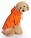 TOPSOSO Fashion Shop Pet Coat Polyester/Cotton Basic Dog Hoodie，Dog Jacket,Dog Fleece for Young Dog and Large Dog,6 Sizes avaiable and 4 Color for Choose (Orange, M (Back 11