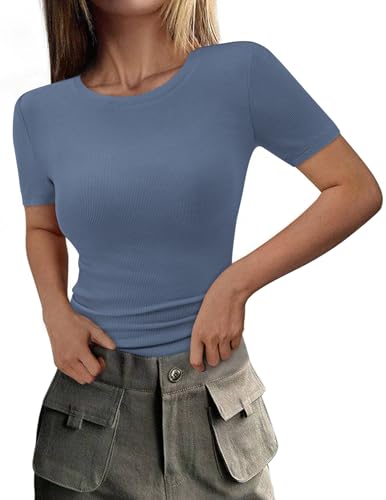 PRETTYGARDEN Womens Short Sleeve Slim Fit Shirt