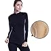 Vinmin Womens Hot Thermo Body Shaper, Slimming Long Sleeve Shirt, Workout Sweat Sauna Suit, Arm & Abdominal Trainer, Stomach Fat Burner, Best SCR Bodysuit for Weight Loss, Black Large
