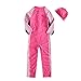 Vivo-biniya Vivobiniya Kid Girl Full Body Swimsuit Contrast Color Upf50+ 3-8T