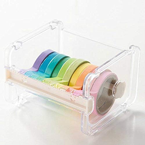 OneMoreT Desktop Tape Dispenser Washi Tape Cutter Multi Roll Tape Dispenser Tape Holder Storage Box Organiser