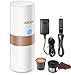 Portable Single Serve Coffee Maker, 2 in 1 Coffee Machine for for Most Single Cup Pods including K-Cup Pods, With Reusable K Cup Filter, Rechargeable Battery, Perfect for Camping, Travel