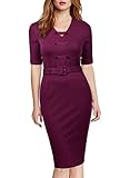Miusol Women's Business Optical Illusion Work Bodycon Pencil Dress