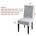 uxcell Stretchy Dining Chair Cover Short Chair Covers Washable Protector Seat Slipcover For Wedding Party Restaurant Home Decor Gray