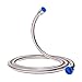 Charmingwater 70 Inch Shower Hose, Explosion-proof Long Double Stainless Steel Replacement Shower Hose with Brass Fittings, Brushed Nickel