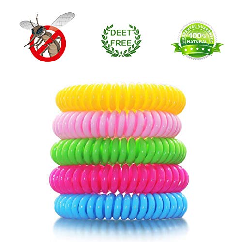 OTBBA 20 Pack Mosquito Repellent Bracelet, Waterproof Insect/Bug/Pest Repellent Bands Protection for Outdoor & Indoor, 20 Individually Wrapped Bracelets Lasts Up to 350 Hours