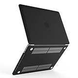 iBenzer Soft-Touch Series Plastic Hard Case for Apple Macbook Pro 13-Inch with/without Touch Bar and Touch ID - Black