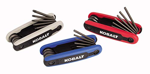 Kobalt 498862 25-Key Folding Hex Key Set, Inch/Metric/Torx 3-Pack