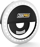Selfie Ring Light [TAKE CLEAR SELFIES] Adjustable- 3 Level Light Settings For iPhone, Samsung & Smartphones, For Night Time or Dark Rooms [Brightens up Your Face]