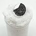 Fiaya Oreo Ice Cream Cookies Sequins Fluffy Floam Cloud Biscuits Slime Mud Putty Scented Stress Relief Clay Toy Kids Gifts (White)