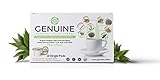 GENUINE HEALTHY MUSHROOM Coffee for Immune Boost & Vitality; Organic Non-GMO Arabica Blend Stone-Ground Coffee, Medium Roast, Low Acid, 6 Medicinal Mushrooms Infused (12 Single Cup Pods)