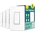 TREATLIFE Smart Light Switch Single Pole Smart Switch Works with Alexa, Google Home and SmartThings, in-Wall WiFi Light Switc