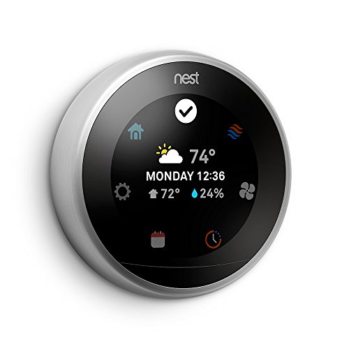 Nest Learning Thermostat, Easy Temperature Control for Every Room in Your House, Stainless Steel (Third Generation) Tools & Home Improvement, Building Supplies, HVAC, Thermostats & Accessories, Thermostats, Programmable
