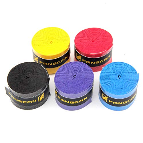 KLOUD City 5 pcs (Black, Blue, Purple, Yellow, Red) PU Soft, Absorb Moisture and Anti-Slip overgrip for Tennis and Badminton Racket Bike bar