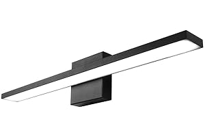 Ralbay 24 inch Modern LED Black Vanity Light 20W Frosted Aluminum for Bathroom Vanity Lighting Fixtures Natural White 4500K