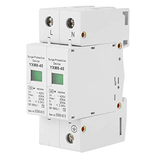 2P Protection Device 220V 40KA Low Voltage Arrester for Household Electrical Systems Solar Power Safety