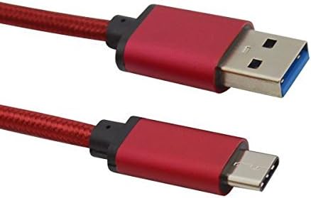 USB C Cable Data and Charger Nylon Cord Red, Usb Type C to Usb 3.0 (3.3 ft) Fast Speed Data Sync and Fast Charging by miaim