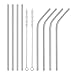 Reusable Metal Smoothie Straw with Cleaning Brush 8 Pieces