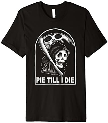 Mens Pie Till I Die Grim Reaper Pizza Love Funny T-Shirt Large Black