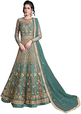 Uk Fashion Creation Razi Embroidered Net and Abaya Style Lehenga Suit Salwar Kameez Suit