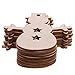 Christmas Wooden Crafts Hanging Ornaments Christmas Tree Decoration Unfinished Wood Cutouts for DIY Blank Slices to Paint (10PCs Snowman Style)
