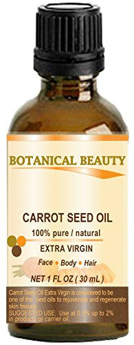CARROT SEED OIL 100% Pure/ Natural /Extra Virgin / Unrefined / Cold Pressed/ Undiluted Carrier Oil. 1 fl.oz-30 ml. Skin, Body and Hair Care. by Botanical Beauty