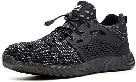 MARITONY Steel Toe Work Shoes Mens Womens, Safety Shoes Lightweight Breathable Outdoor Athletic Slip Resistant Construction Shoes