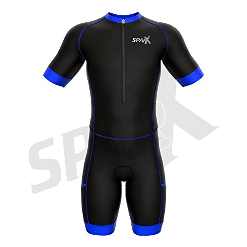 image for Sparx Sports Sparx Triathlon Race Suit | Short Sleeve Aero Tri Suit | 