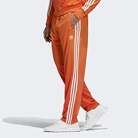orange adidas pants mens