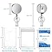 Selizo 2 Packs Metal Retractable Badge Reels with Hard Plastic ID Badge Holders Heavy Duty Keycard Holder with Key Chain Belt Clip