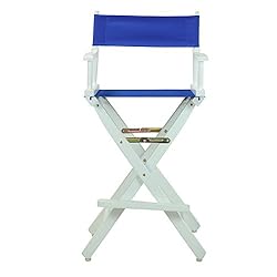 Casual Home Director's Chair ,White Frame/Royal