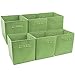 Sorbus Foldable Storage Cube Basket Bin (4 Pack, Green)
