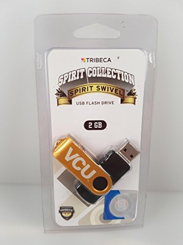 NCAA Tribeca Gear Spirit Collection VCU Rams Swivel USB Flash Drive 2 GB USB 2.0 For Mac and PC