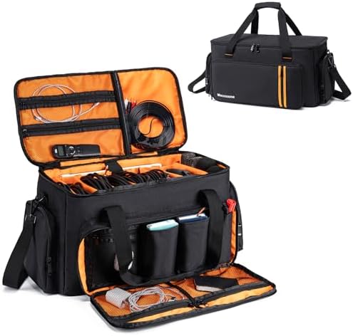 Amazon.com: XIDIHF Large DJ Cable Gig Bag with Adjustable Dividers