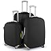 Wellbeing Travel Luggage Cover Spandex Suitcase Protector Bag Elastic Protective Soild Colors Fits 18-30 Inch (L, Black)